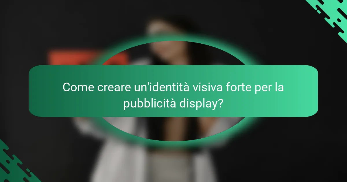 Come creare un'identità visiva forte per la pubblicità display?