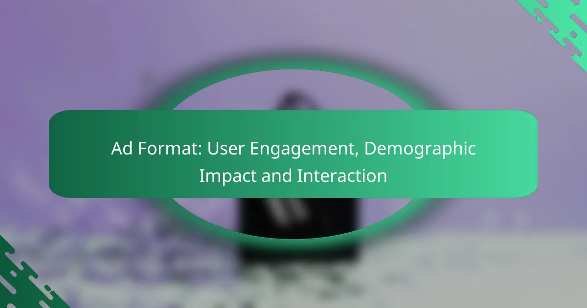 Formato Annuncio: Coinvolgimento Utente, Impatto Demografico e Interazione